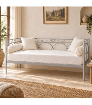 Divano Letto in Ferro Battuto Tosca - Alluminio
