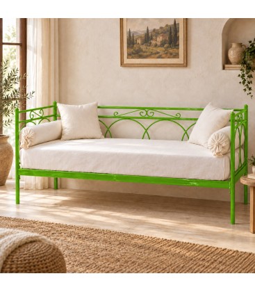 Divano Letto in Ferro Battuto Tosca - Verde