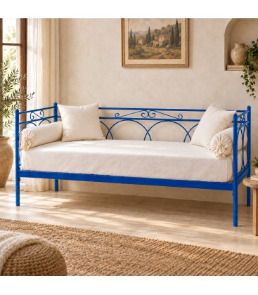 Divano Letto in Ferro Battuto Tosca - Blu