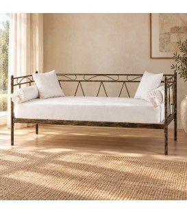 Divano Letto in Ferro Battuto Mozart - Bronzo anticato