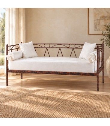 Divano Letto in Ferro Battuto Mozart - Oro ducato