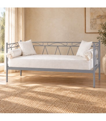 Divano Letto in Ferro Battuto Mozart - Grigio Finestra