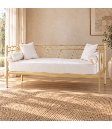 Divano Letto in Ferro Battuto Mozart - Oro