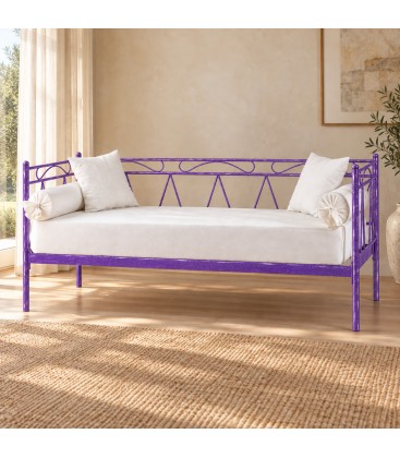 Divano Letto in Ferro Battuto Mozart - Glicine