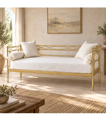 Divano Letto in Ferro Battuto Penelope - Oro