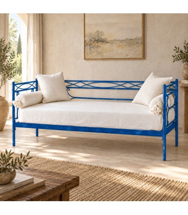 Divano Letto in Ferro Battuto Penelope - Blu