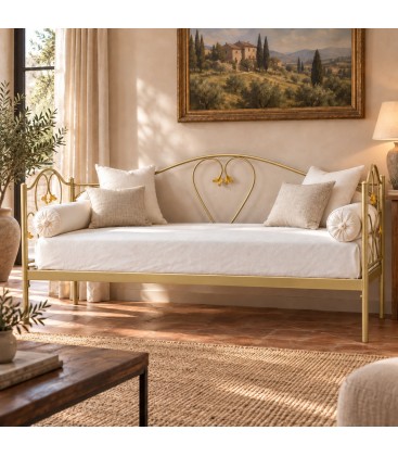 Divano Letto in Ferro Battuto Marilyn - Oro