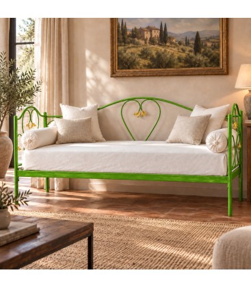 Divano Letto in Ferro Battuto Marilyn - Verde