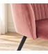 Sedia Queen velvet blush – con rivestimento effetto velluto