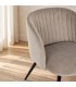 Sedia Queen velvet tortora – con rivestimento effetto velluto