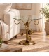 Tavolino da Salotto Tondo Foglie Sery - Bronzo