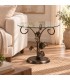 Tavolino da Salotto Tondo Foglie Sery - Bronzo anticato