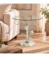 Tavolino da Salotto Tondo Foglie Sery - Verde Shabby Chic