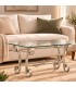 Tavolino Rettangolare da salotto in Ferro Battuto - Tortora Shabby Chic