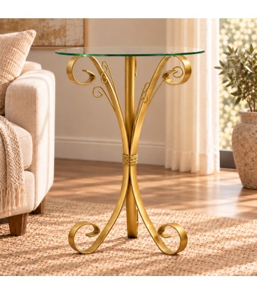 Tavolino da salotto 3P Riccio - Oro