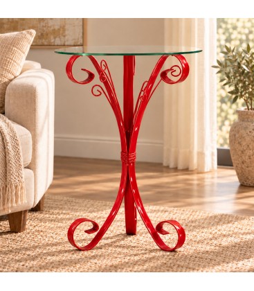 Tavolino da salotto 3P Riccio - Rosso