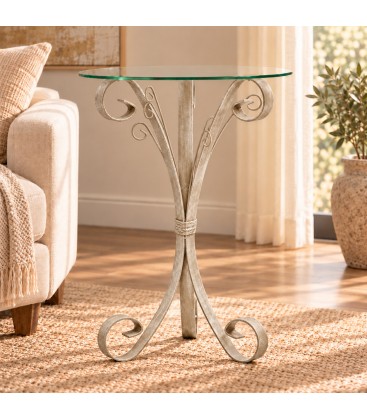Tavolino da salotto 3P Riccio - Tortora Shabby Chic