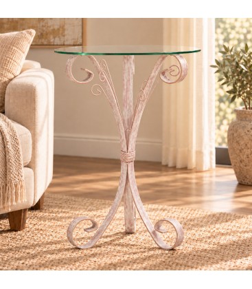 Tavolino da salotto 3P Riccio - Rosa Shabby Chic