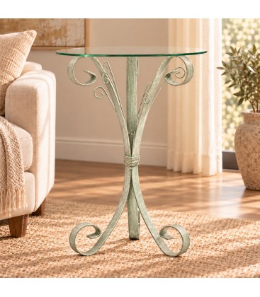 Tavolino da salotto 3P Riccio - Verde Shabby Chic