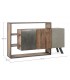 Credenza 3 ante Manchester con struttura in legno di mango