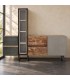 Credenza 2 ante e 2 cassetti Manchester con struttura in legno di mango