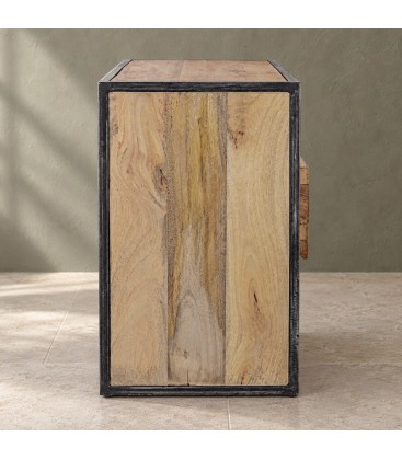 Mobile porta tv 2 cassetti Manchester con struttura in legno di mango