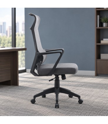 Poltrona da ufficio Hoboken 59a - 65b - 121h - 46.5/54h1 - 66/73.5h2