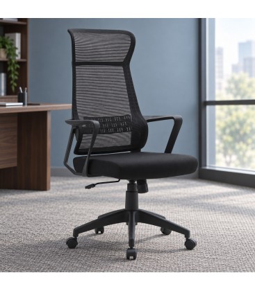 Poltrona da ufficio Hoboken 59a - 65b - 121h - 46.5/54h1 - 66/73.5h2