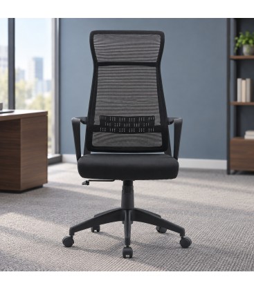 Poltrona da ufficio Hoboken 59a - 65b - 121h - 46.5/54h1 - 66/73.5h2