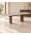 Tavolo allungabile Mailis Noce/Travertino con piano in gres
