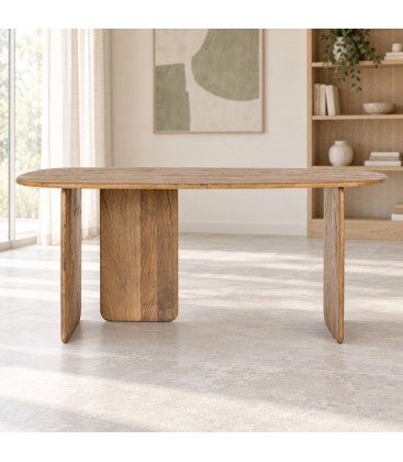 Scrivania Nayana in legno di acacia con finitura sabbiata 0747006