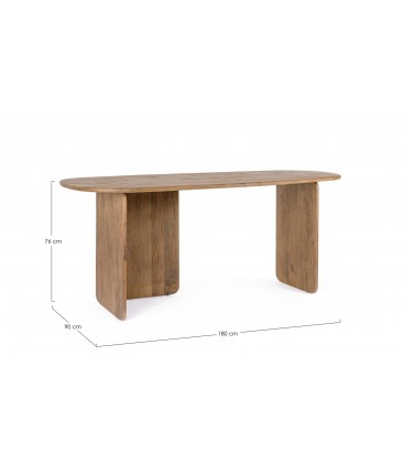 Scrivania Nayana in legno di acacia con finitura sabbiata 0747006