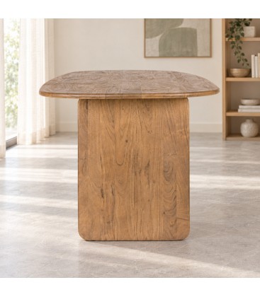 Scrivania Nayana in legno di acacia con finitura sabbiata 0747006