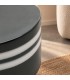 Tavolino decorativo Zalem tondo verde bianco altezza 34 cm in ceramica smaltata