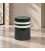 Tavolino decorativo Zalem tondo verde bianco altezza 43 cm in ceramica smaltata