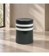 Tavolino decorativo Zalem tondo verde bianco altezza 43 cm in ceramica smaltata