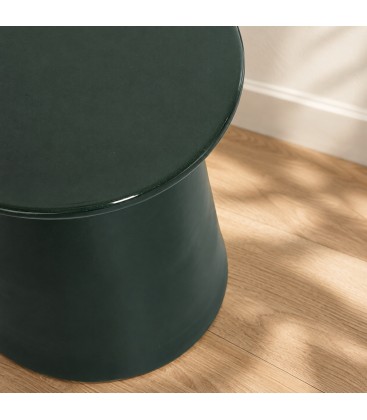 Tavolino decorativo Shilin verde altezza 45 cm in ceramica smaltata