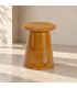 Tavolino decorativo Shilin senape altezza 45 cm in ceramica smaltata