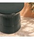 Tavolino decorativo Abbes tondo verde altezza 45 cm in terracotta smaltata