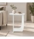 Tavolino Myros tondo bianco in MDF con luce LED fredda