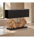 Lampada da tavolo Naga nero altezza 55 cm con attacco E27