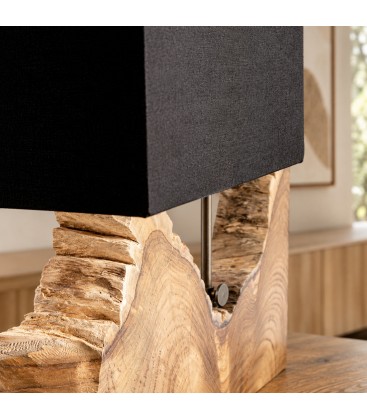 Lampada da tavolo Naga nero altezza 55 cm con attacco E27