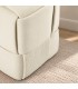 Pouf Orlyn quadrato intrecciato avorio altezza 40 cm con rivestimento effetto velluto