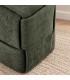 Pouf Orlyn quadrato intrecciato verde scuro altezza 40 cm con rivestimento effetto velluto