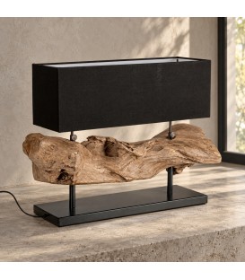 Lampada da tavolo Kleta nero altezza 55 cm con attacco E27