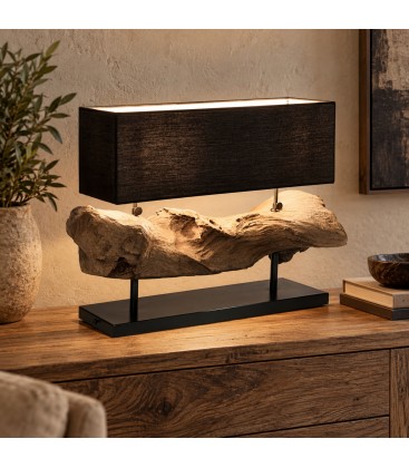 Lampada da tavolo Kleta nero altezza 55 cm con attacco E27