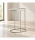 Tavolino ovale Eydis grigio chiaro con piano in MDF