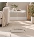 Tavolino ovale Eydis grigio chiaro con piano in MDF