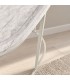Tavolino ovale Eydis grigio chiaro con piano in MDF