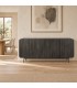Credenza 4 ante Orissa nera in legno di mango
